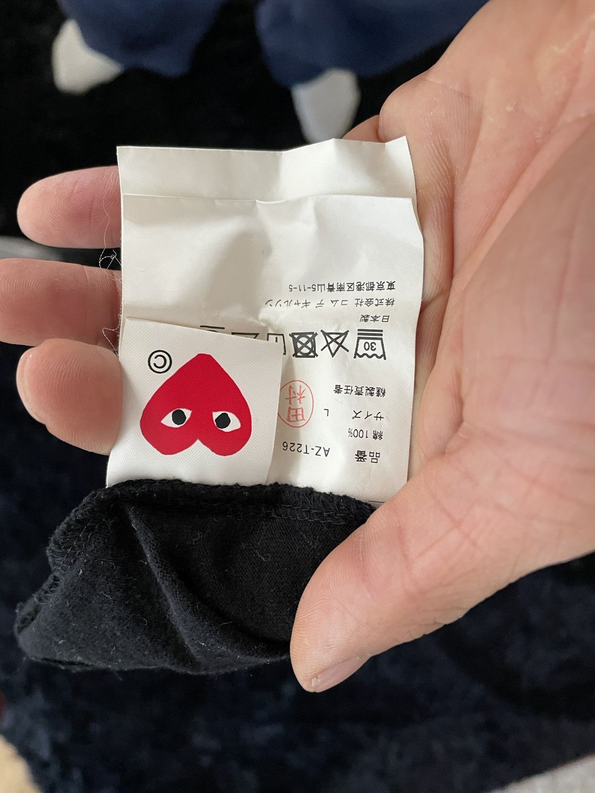 CDG by Comme des Garcons Comme Des Garcons Play Double Heart Black Tee Size US L / EU 52-54 / 3 - 11 Thumbnail