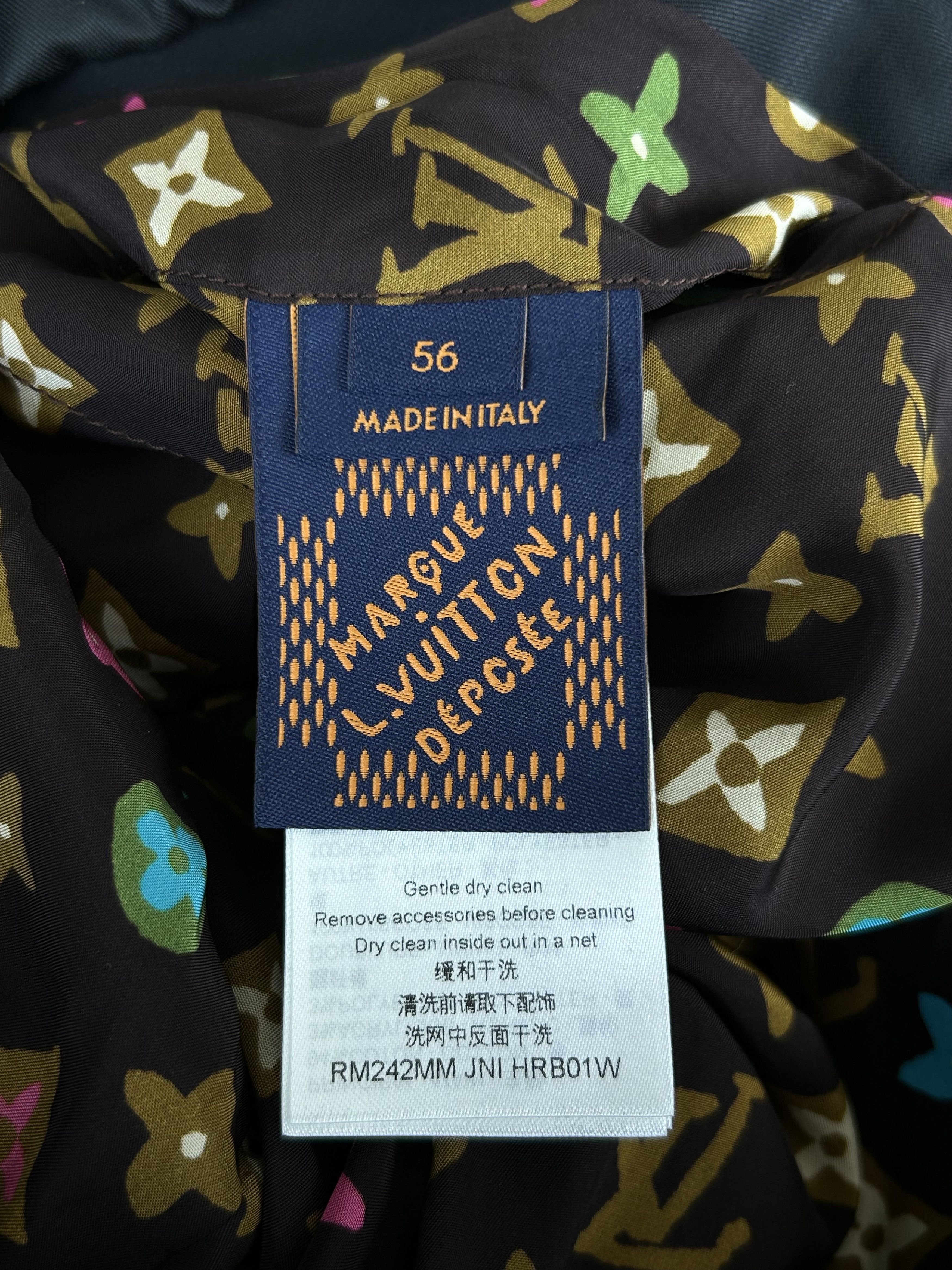 Louis Vuitton Tyler The Creator Navy & Multicolor Monogram Aviator Jacket Size US XL / EU 56 / 4 - 4 Thumbnail