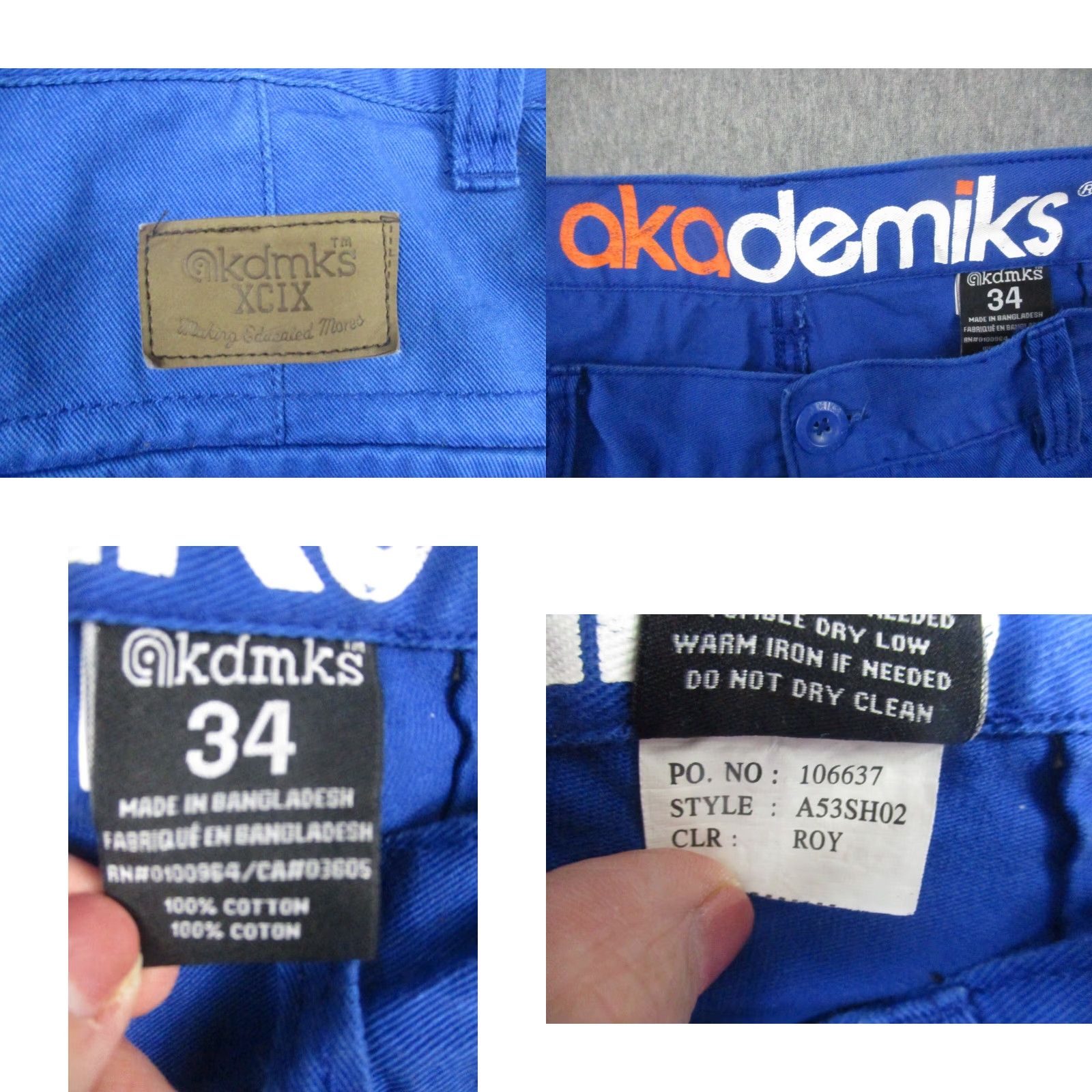 Akademiks **AKADEMIKS Men's Blue Cargo Shorts 34 Baggy** User: AKADEMIKS Blue Men's Cargo Shorts 34 Baggy Size US 34 / EU 50 - 8 Thumbnail