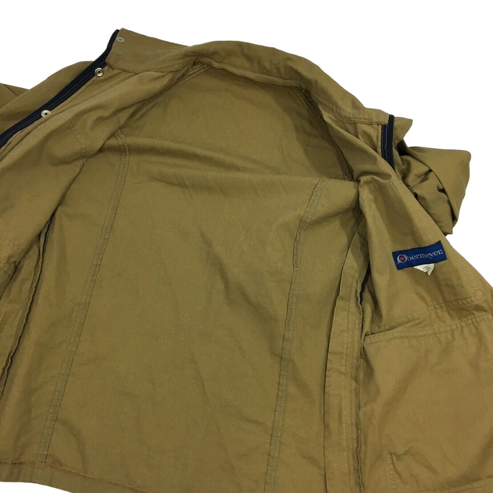Obermeyer Vtg Obermeyer Brown Canvas Blue Nylon SAFARI Style Parka Size US M / EU 48-50 / 2 - 3 Thumbnail