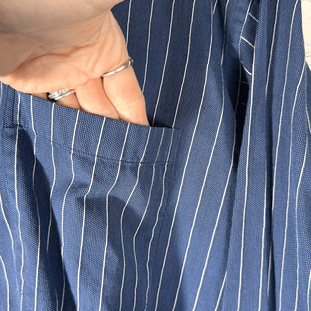 Johnston & Murphy Johnston & Murphy Shirt Button-Down Mens M Cotton Blue White Striped Long Sleeve Multicolor Chest 24” Length 30” Sleeve 23” Size US M / EU 48-50 / 2 - 3 Thumbnail