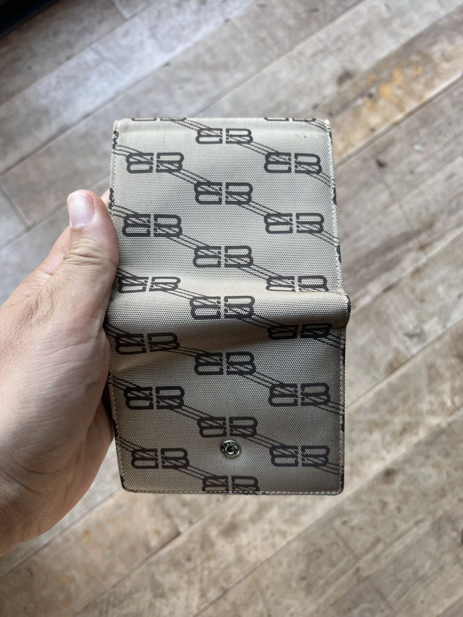 Balenciaga Balenciaga Brown Tri-fold Canvas Small Wallet Black Size ONE SIZE - 11 Thumbnail