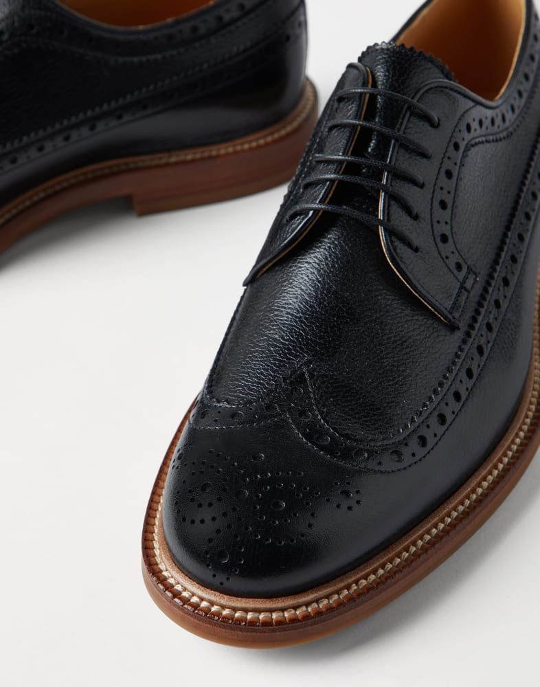 Brunello Cucinelli o1w1db10925 Pair Of Laced Shoes in Black Size US 7 / EU 40 - 4 Thumbnail
