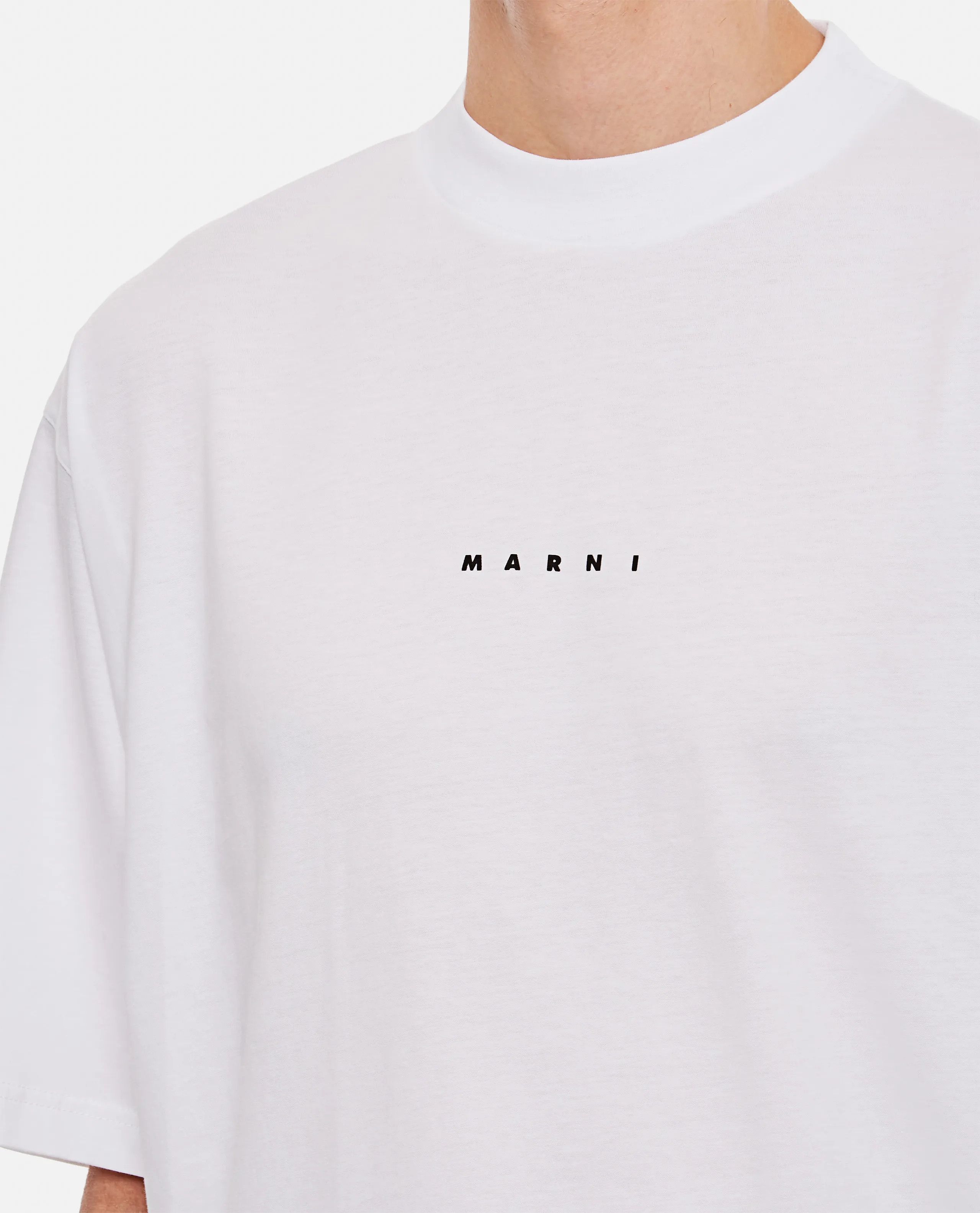 Marni o1s22i1n0924 Organic Short Sleeve T-Shirt in White Size US M / EU 48-50 / 2 - 4 Thumbnail