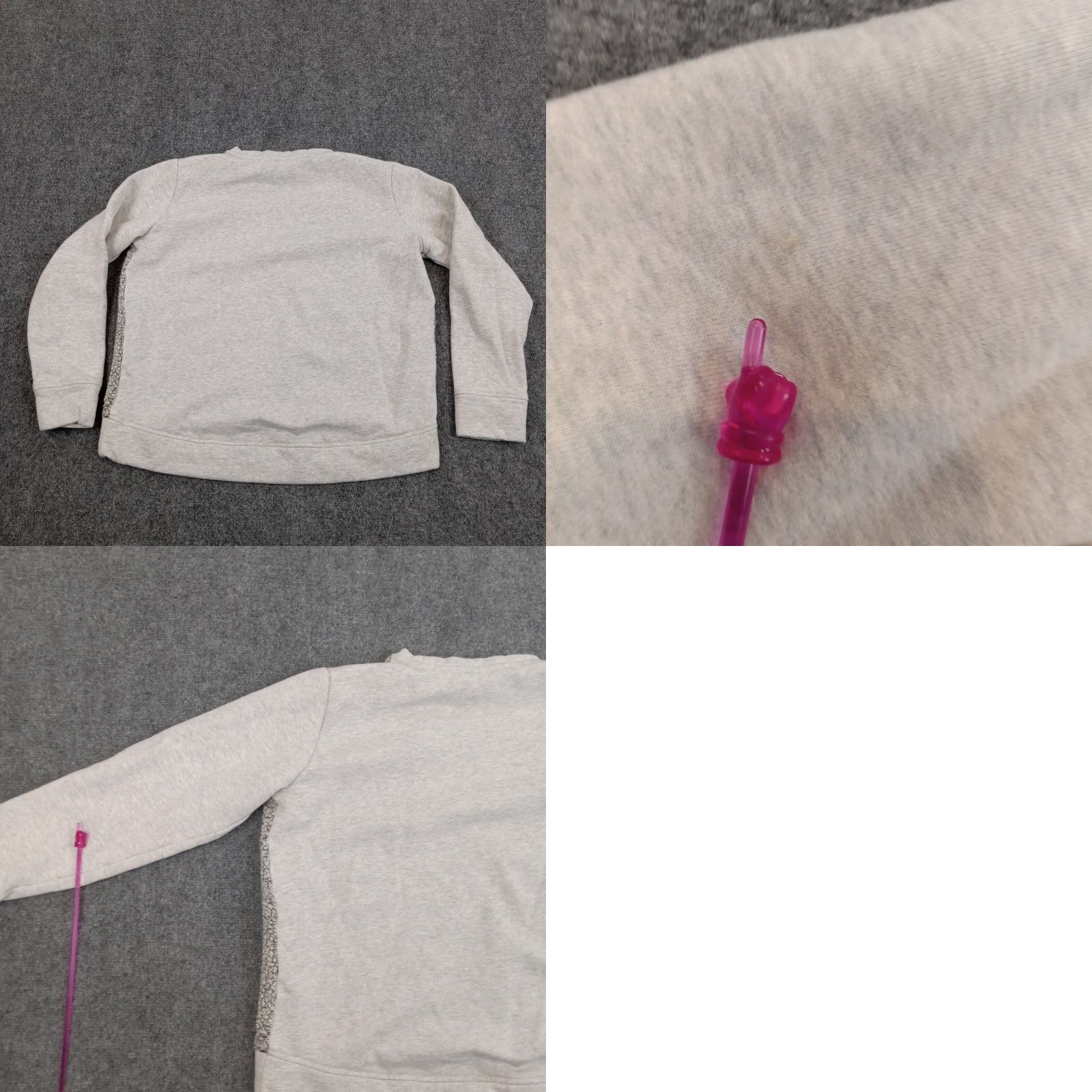 Athleta Athleta Women's Medium Gray Crew Neck Fleece Pullover Sweater Long Sleeve Size M / US 6-8 / IT 42-44 - 8 Thumbnail