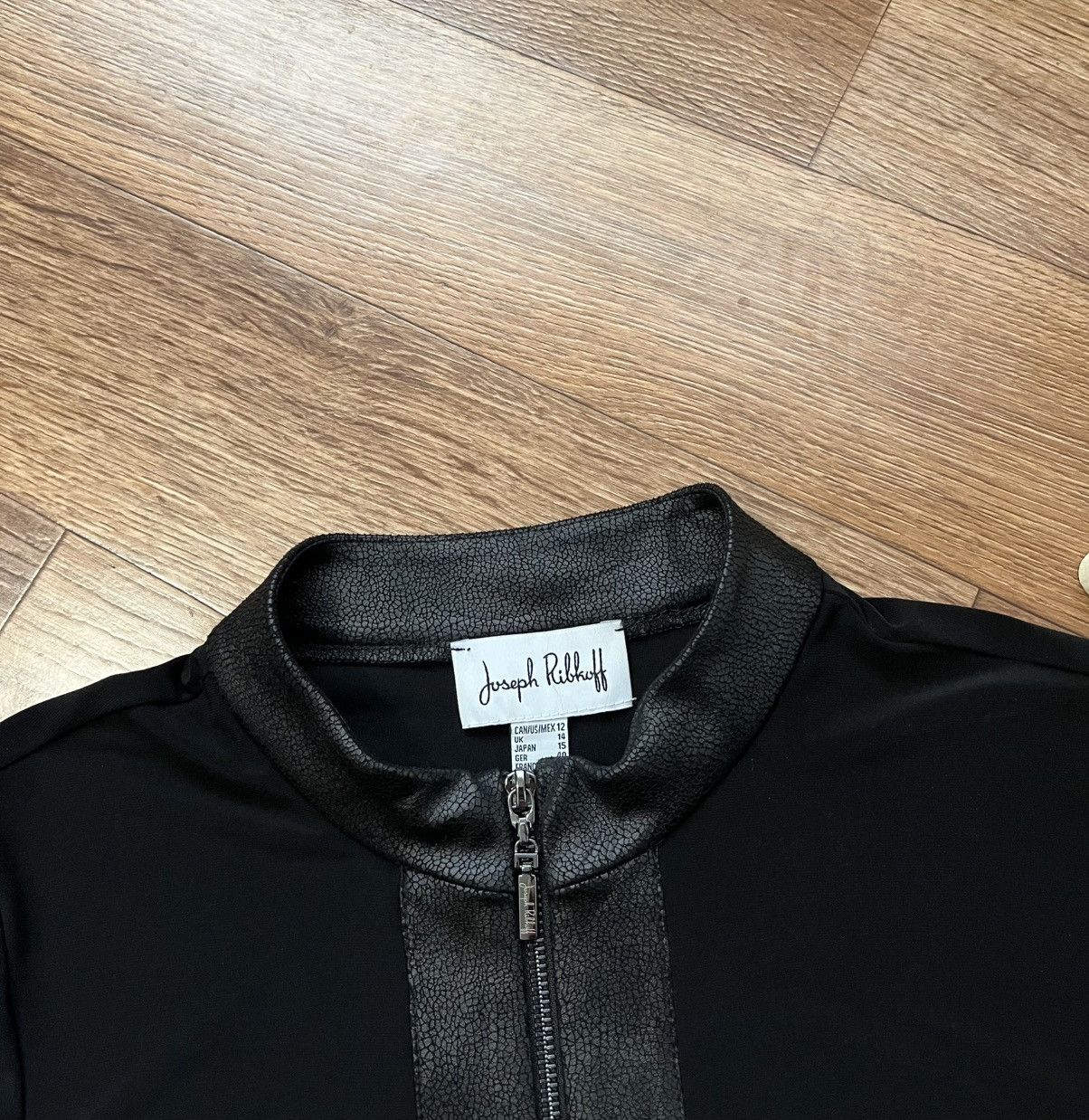 Joseph Ribkoff Joseph Ribkoff Fit & Flare Leather Elements Jacket Size L / US 10 / IT 46 - 2 Thumbnail