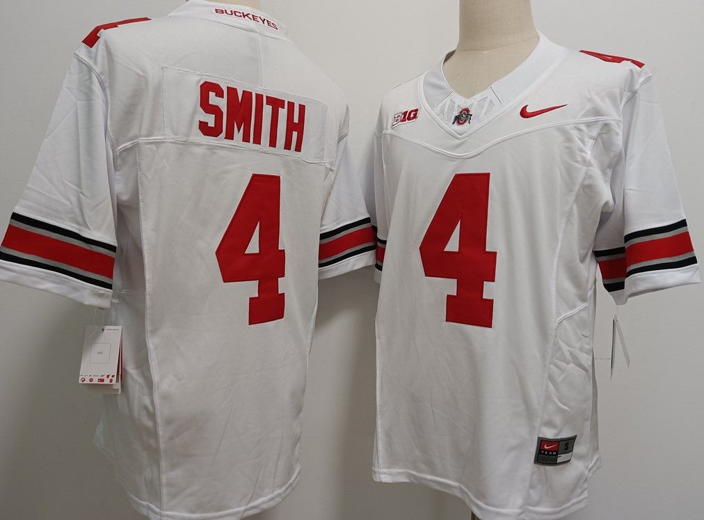 Other Men's Ohio State Buckeyes #4 Jeremiah Smith White Jersey Size US S / EU 44-46 / 1 - 1 Thumbnail