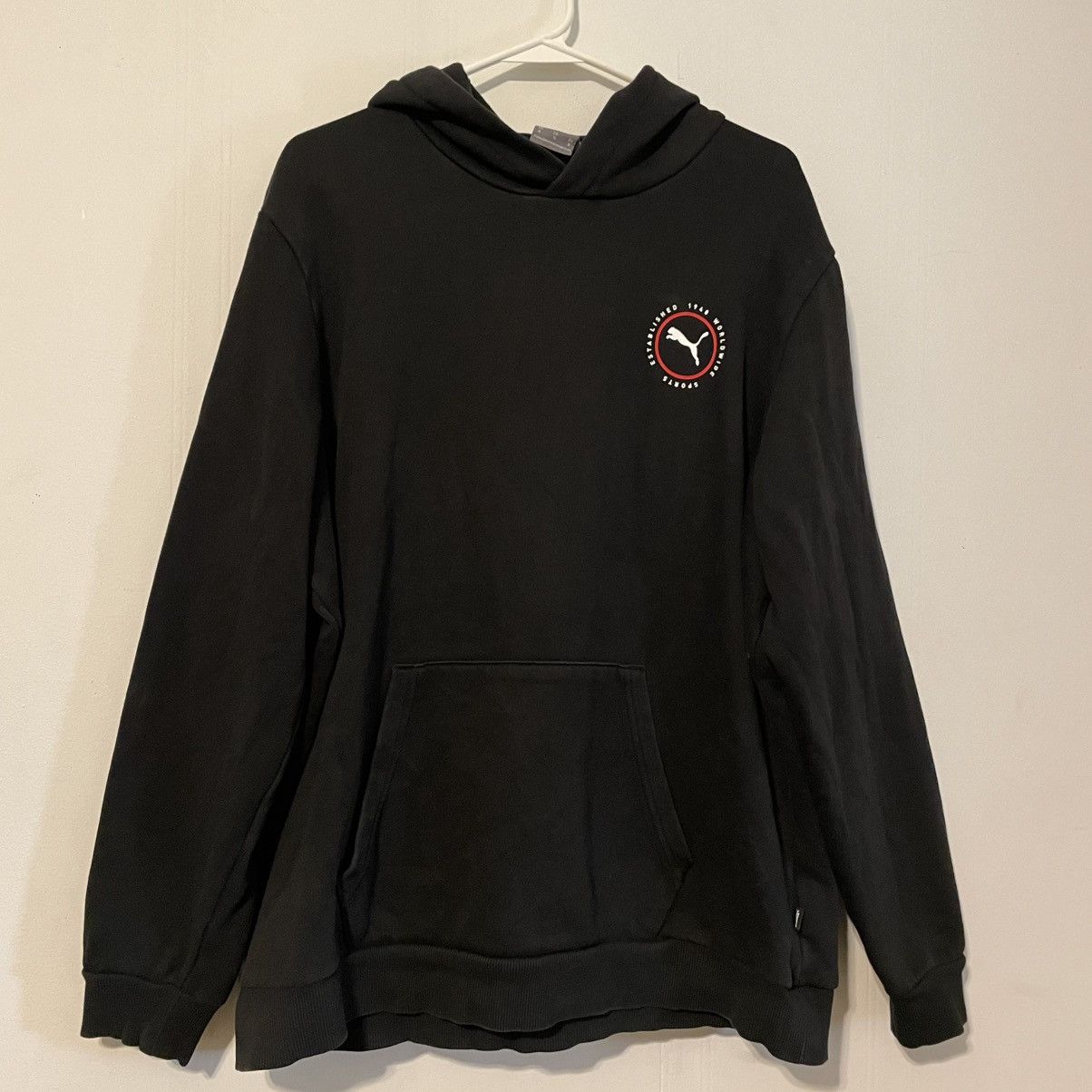 Puma Puma Worldwide Black Fleece Pullover Hoodie Size US XL / EU 56 / 4 - 2 Thumbnail