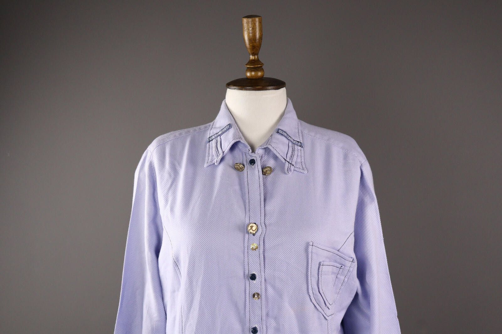 Designer Elisa Cavaletti Basic Loose Blouse Button Shirt Size XXL / 5 Size XXL / US 16-18 / IT 52-54 - 2 Thumbnail