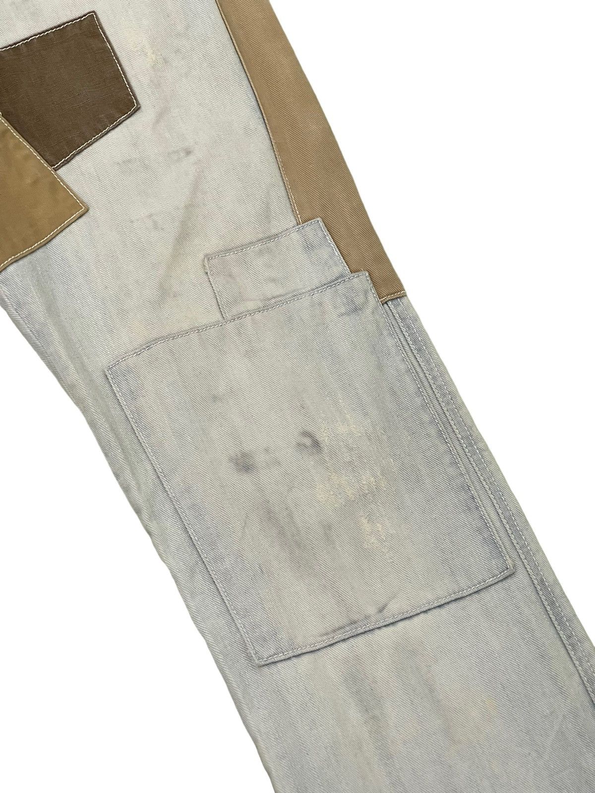 Japanese Brand Patchwork Jeans The Exibitionist Distress Regular 6🟦9 Size US 31 - 5 Thumbnail