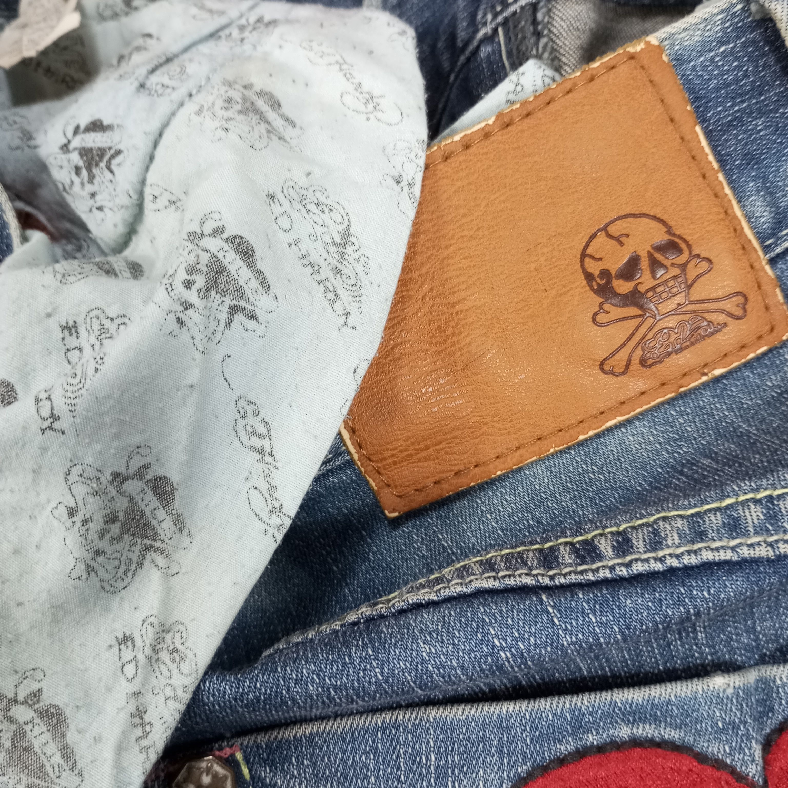 Christian Audigier × Ed Hardy × Vintage Ed Hardy Streetwear Style Jeans Skulls Design Size US 32 / EU 48 - 15 Thumbnail