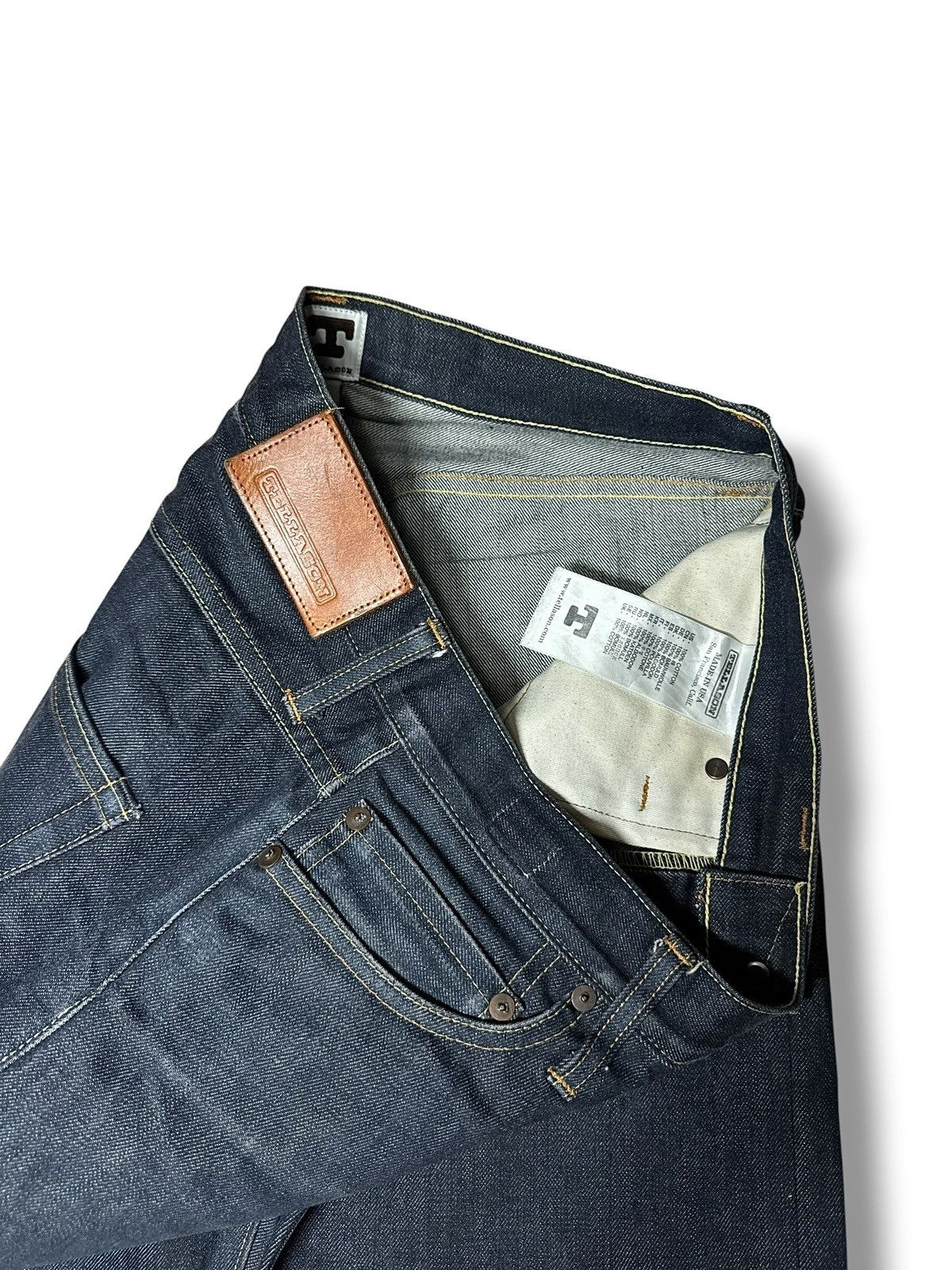 Tellason Tellason Japan Selvage Elgin White Oak Cone Denim Pants Size US 31 - 8 Thumbnail
