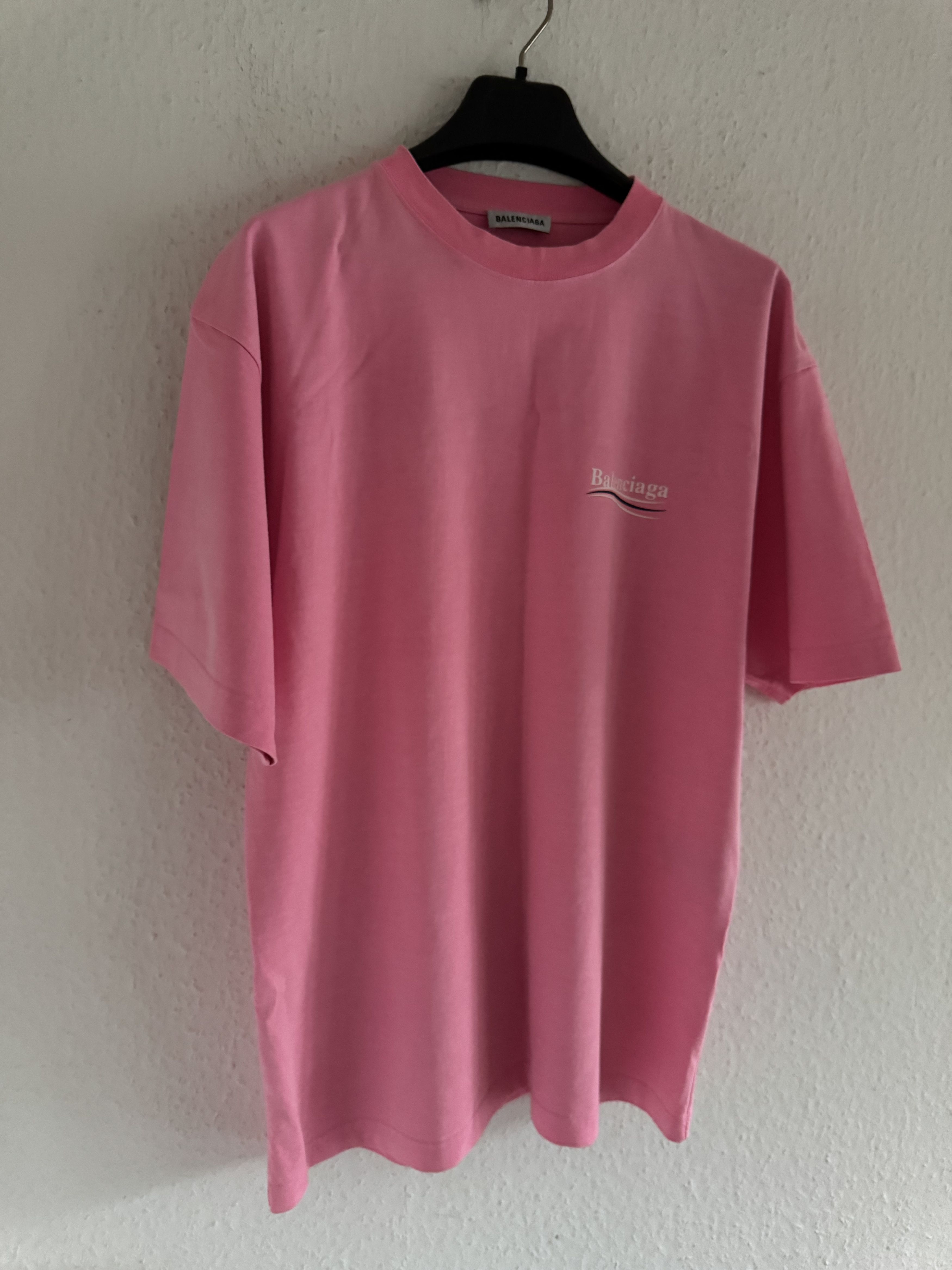 Balenciaga Campaign Logo Tee Pink Size US S / EU 44-46 / 1 - 4 Thumbnail
