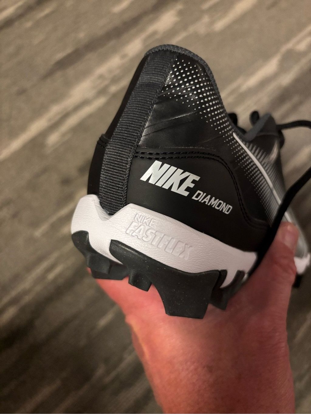 Nike Nike Black and White Men's Fastflex Baseball Cleats Size US 12 / EU 45 - 3 Thumbnail