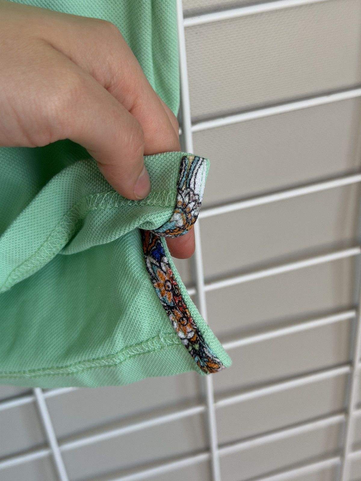 Etro Etro Milano Mint Green Polo Shirt Mens Size L Logo Size US L / EU 52-54 / 3 - 11 Thumbnail