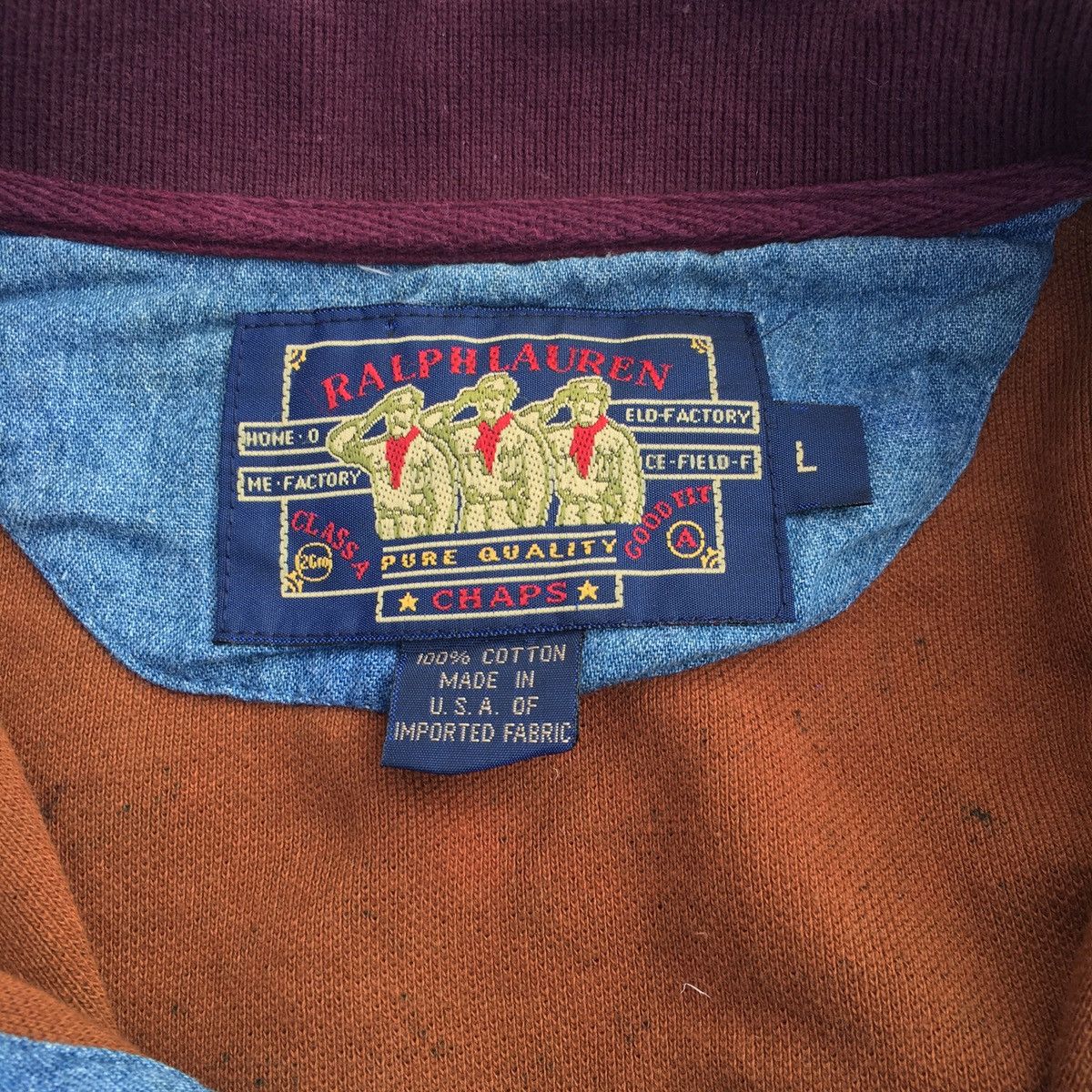 Chaps Ralph Lauren Vintage RALPH LAUREN Long Sleeve Polo Tee Made in USA Size US L / EU 52-54 / 3 - 8 Thumbnail