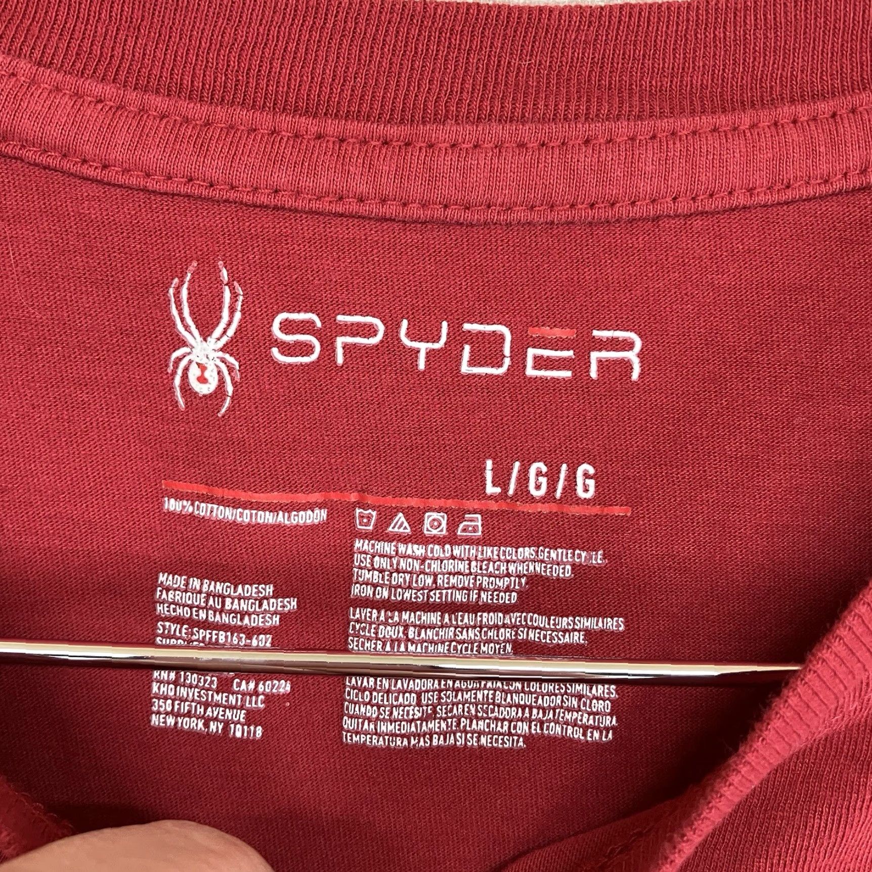 Spyder Spyder T-Shirt Men Large Red Graphic Print Crew Neck Short Sleeve Lightweight Breathable Casual Top Regular Fit Size US L / EU 52-54 / 3 - 4 Thumbnail