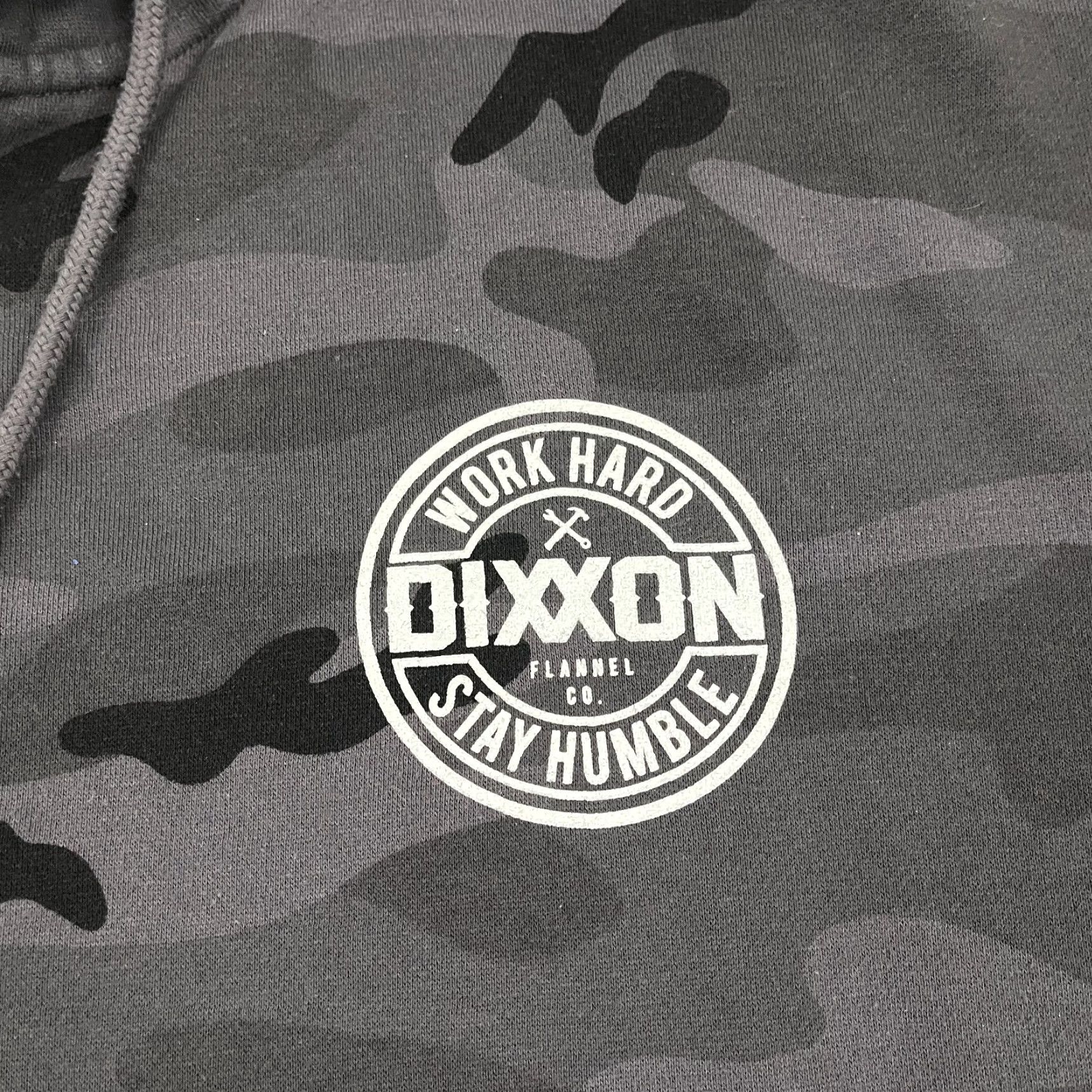 Polo Ralph Lauren Dixxon Flannel Co Hoodie Mens Medium Gray Black Camo Graphic Sweatshirt Full Zip Size US M / EU 48-50 / 2 - 5 Thumbnail