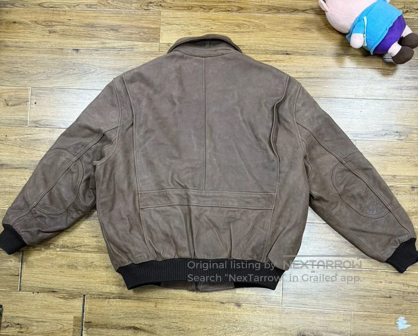 Other Heavyweight Leather Flight Jacket 2XL. Size US XXL / EU 58 / 5 - 2 Thumbnail