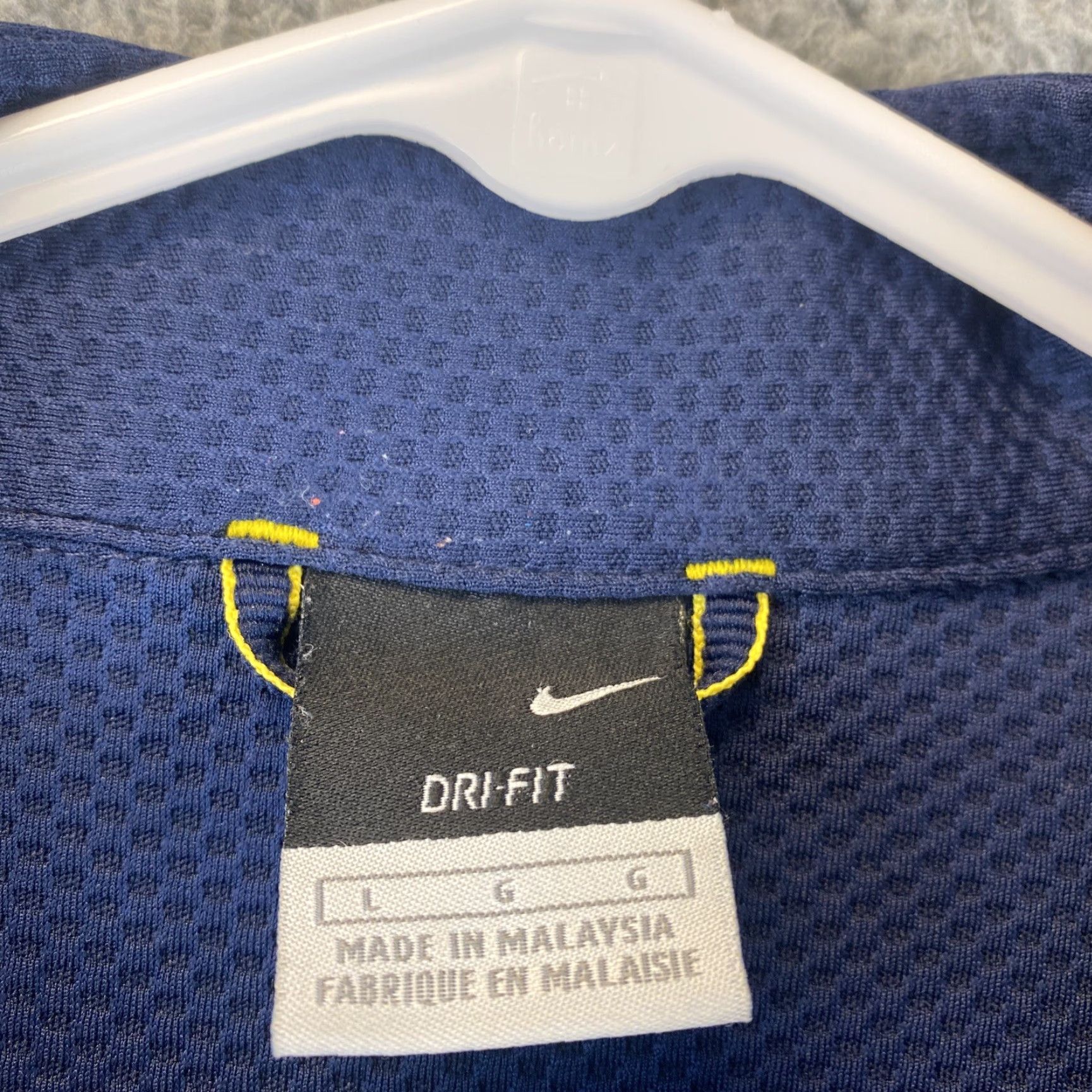 Nike NIKE Women's Blue Quarter Zip Long Sleeve Pullover Sweater Size L Size L / US 10 / IT 46 - 4 Thumbnail