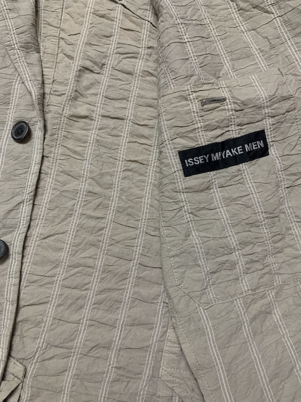 Issey Miyake Issey Miyake Men Wrinkled Design Coat Size US L / EU 52-54 / 3 - 8 Thumbnail
