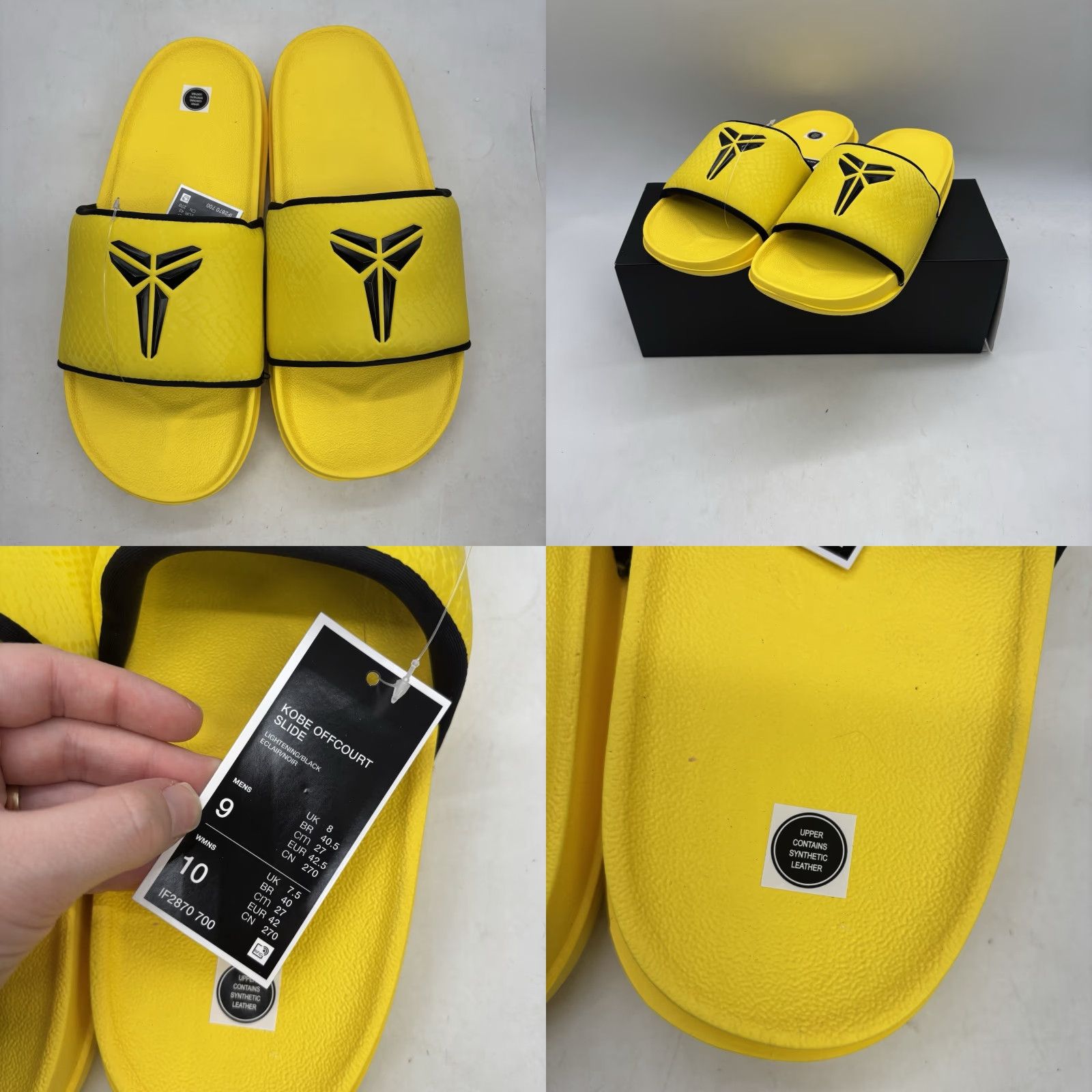 Nike Nike Kobe Off Court Slides Mens 9 Womens 10 Sandal Yellow Mamba NEW Size US 9 / IT 39 - 8 Thumbnail
