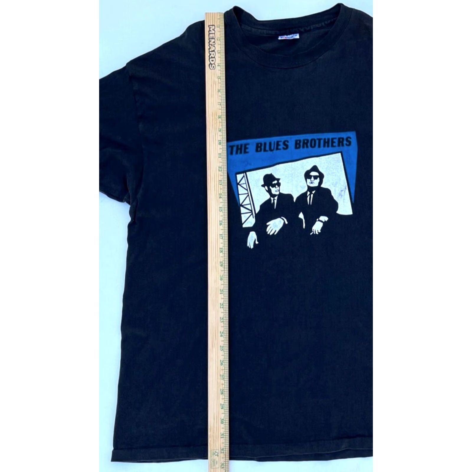 Hanes VINTAGE Hanes Beefy-T T-Shirt Mens 2XL Black 90s Blues Brothers Cotton Short Sleeve Crew Neck 100% Pre-Shrunk Size US XXL / EU 58 / 5 - 7 Thumbnail