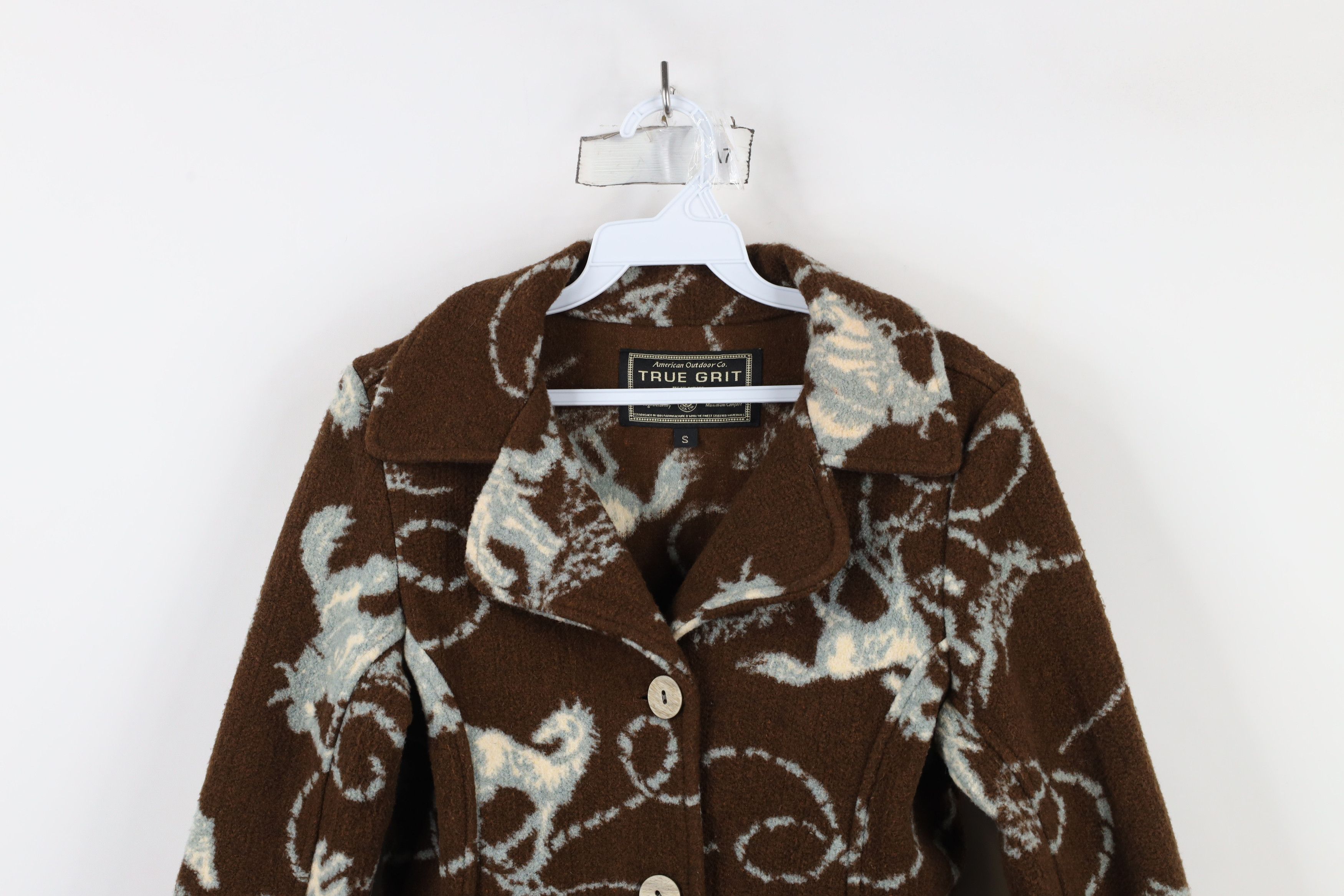 Vintage Vintage 90s Streetwear Equestrian All Over Print Jacket Coat Size S / US 4 / IT 40 - 2 Thumbnail