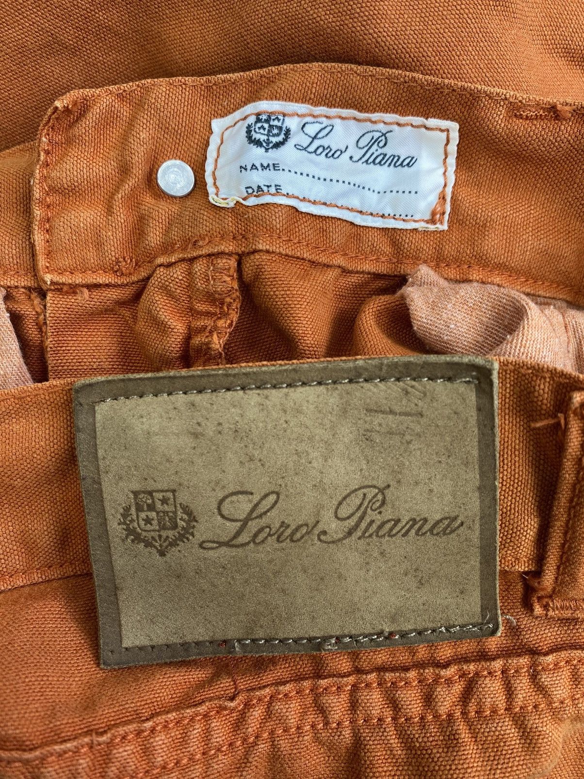 Loro Piana 2000's Lora Piana Faded Orange Denim Pants Size US 30 / EU 46 - 11 Thumbnail
