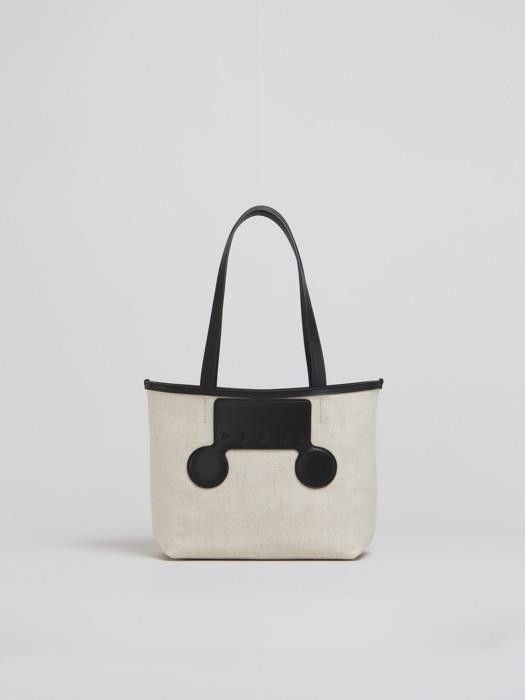 Marni o1w1db11125 Size :OS /Small Tote Bag in Beige/Black Size ONE SIZE - 1 Thumbnail