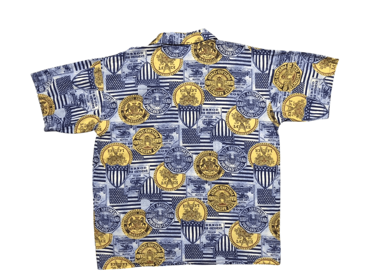 Japanese Brand 80s-90s Vintage Ranian All Over Print Open Collar Shirt Rare Size US L / EU 52-54 / 3 - 2 Thumbnail