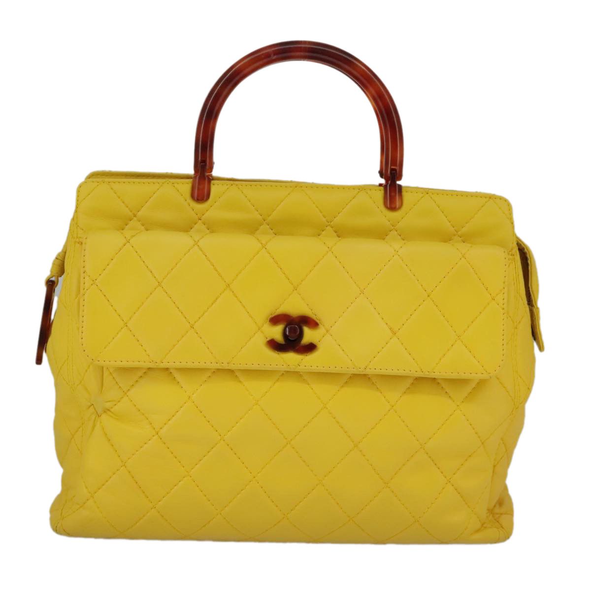 Chanel Cabas Yellow Leather Handbag (Pre-Owned) Size ONE SIZE - 1 Thumbnail