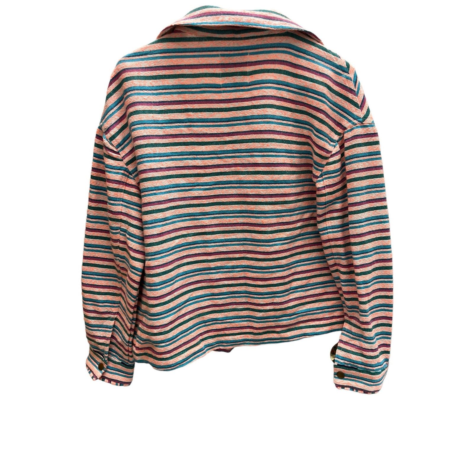 Zara Zara Striped Button Down Overshirt Jacket Women’s Small Size S / US 4 / IT 40 - 3 Thumbnail