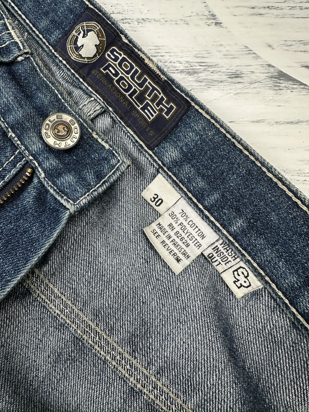 Southpole × Vintage VINTAGE SOUTHPOLE JEANS BAGGY DENIM SKATER DISTRESSED DENIM Size US 30 / EU 46 - 9 Thumbnail