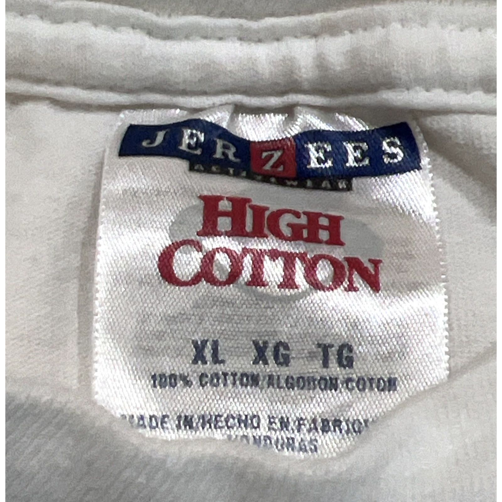 Jerzees VINTAGE JERZEES Jesus T-Shirt XL Men White Biblical John 3:16 Graphic Crew Neck Short Sleeve Size US XL / EU 56 / 4 - 7 Thumbnail