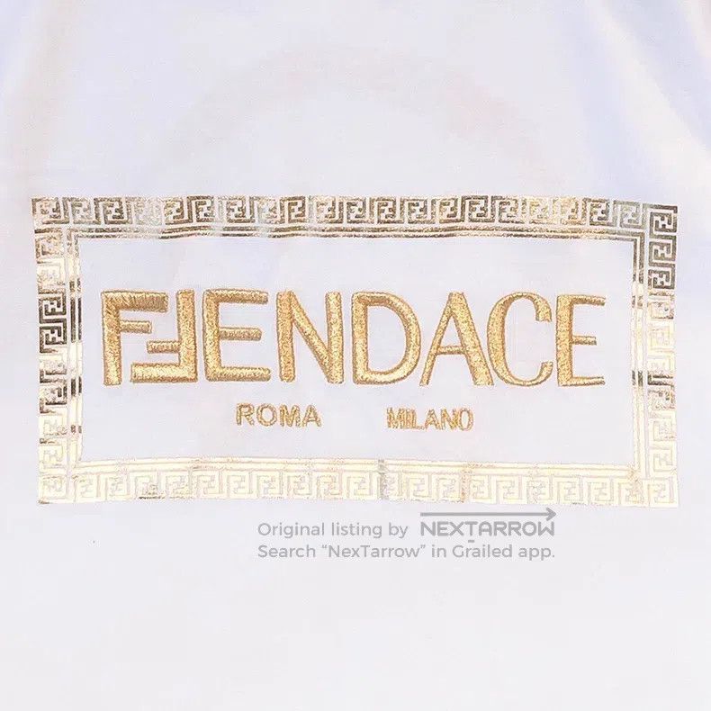 Fendi Fendi FENDACE gold thread embroidered T-shirt, XXS size Size XXS / US 00 / IT 34 - 5 Thumbnail