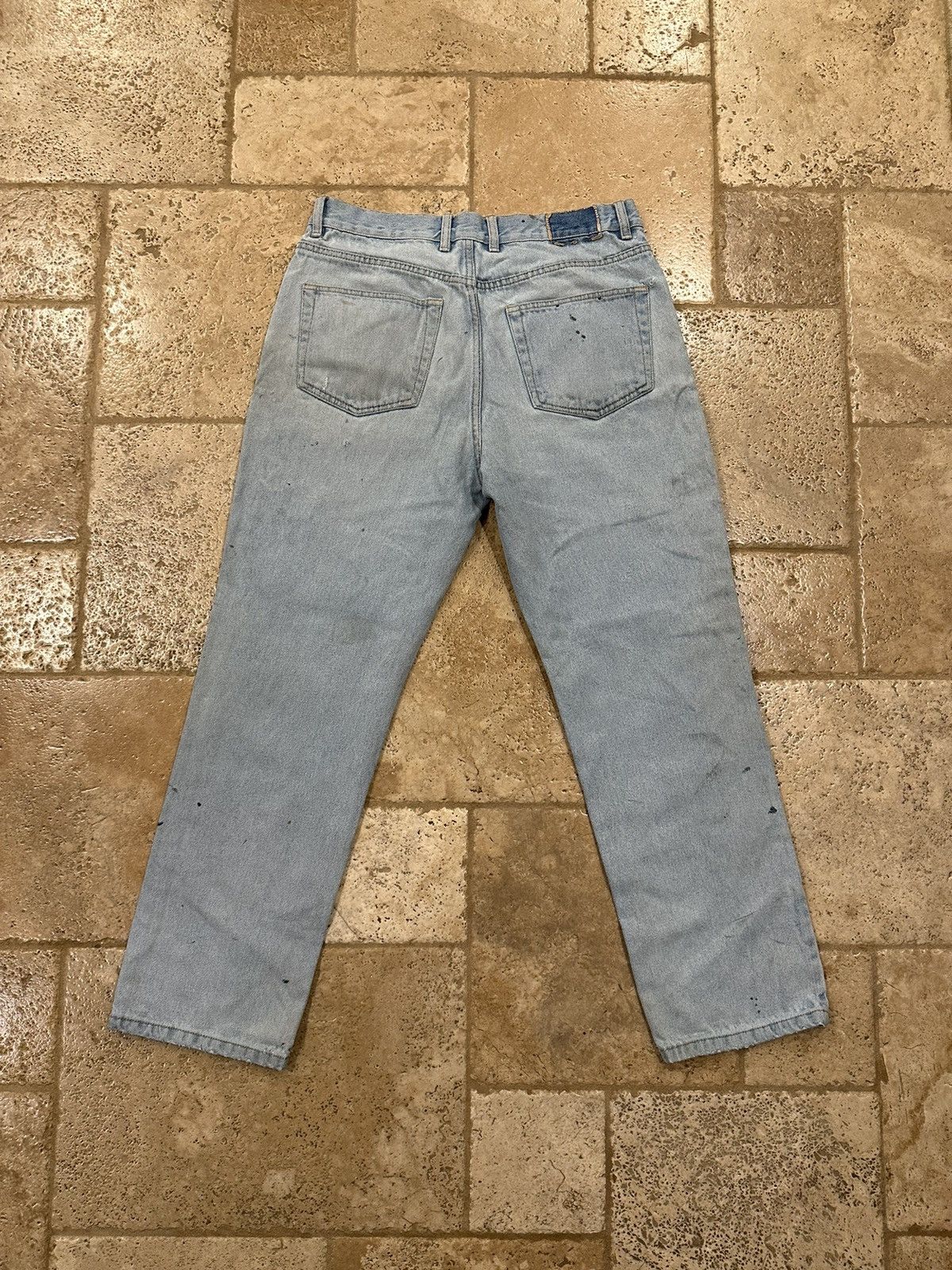 Vintage Vintage Cross & Winsor Painter Light Wash Blue Denim Jeans Size US 34 / EU 50 - 2 Thumbnail