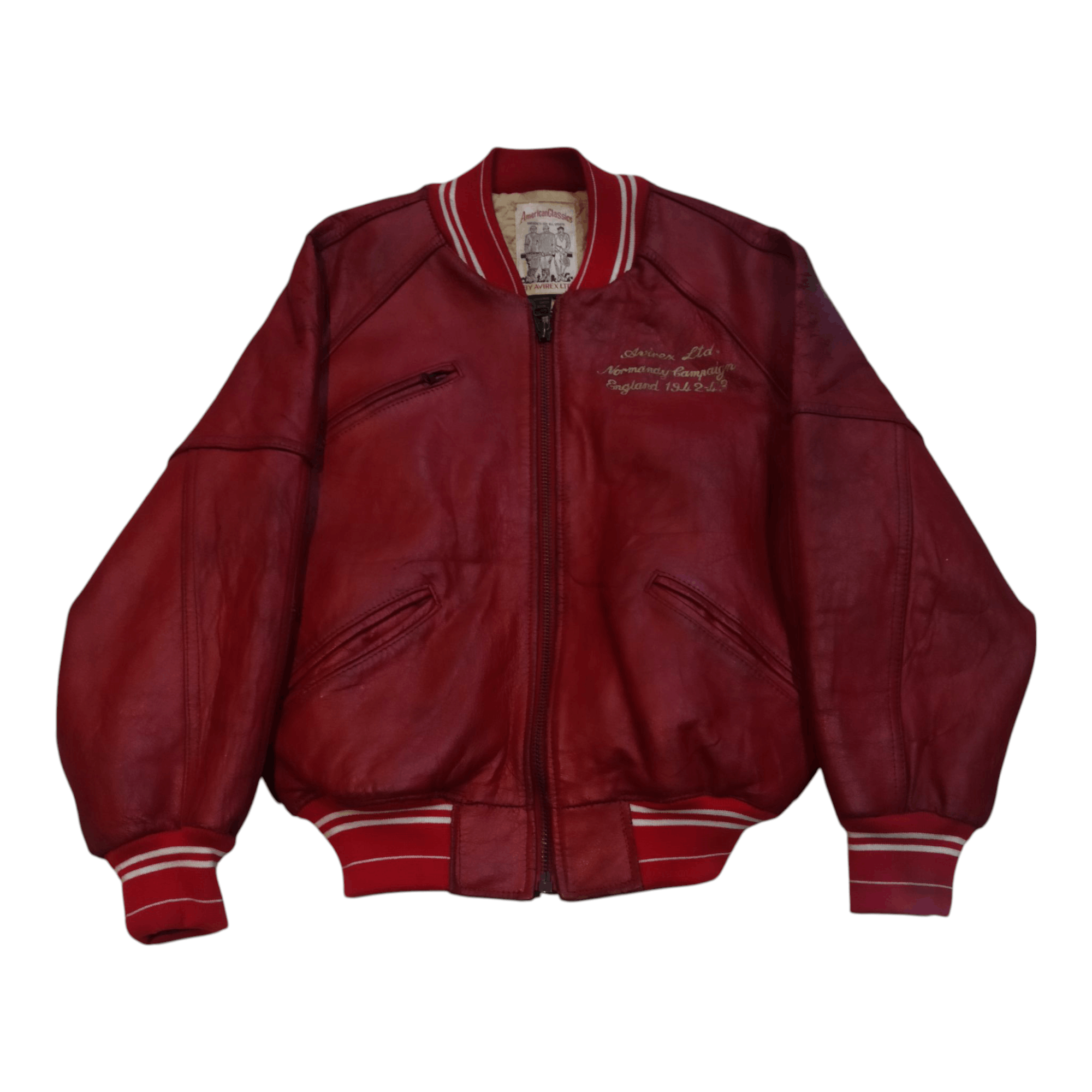 Avirex × Vintage Rare Vintage Leather varsity Jacket Avirex Size US S / EU 44-46 / 1 - 5 Thumbnail