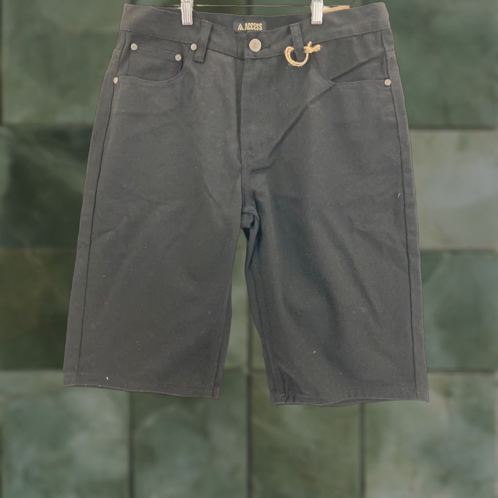 Vintage ACCESS Cargo Shorts Mens 34 Regular Fit Flat Front Black NWT Size US 34 / EU 50 - 1 Thumbnail
