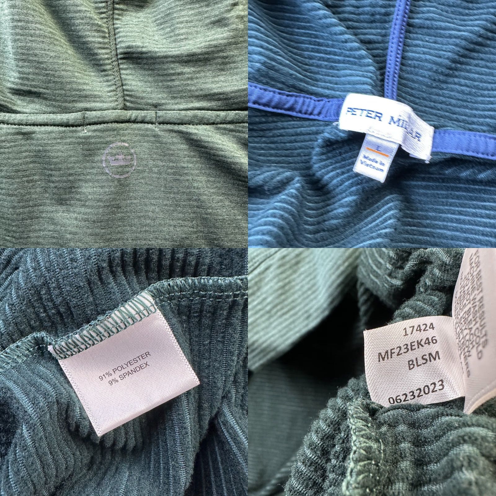 Peter Millar Peter Millar Hoodie Mens Large Green Crown Sport Beaumont Performance Golf Size US L / EU 52-54 / 3 - 8 Thumbnail