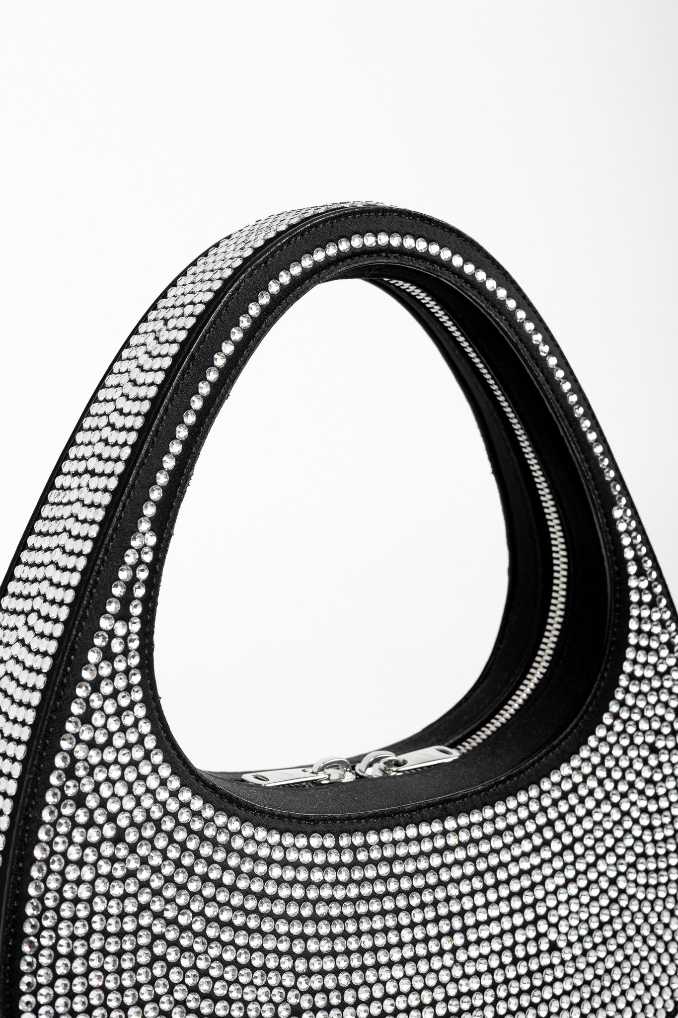 Coperni Coperni Baguette Swipe Black Crystal Structured Handbag Size ONE SIZE - 6 Thumbnail