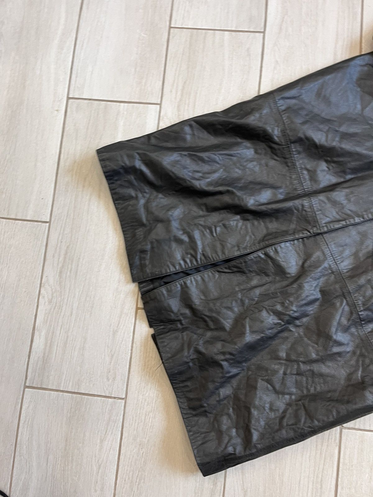 Vintage Vintage Comint Leather Coat Jacket Black minimalistic retro Size US XL / EU 56 / 4 - 11 Thumbnail