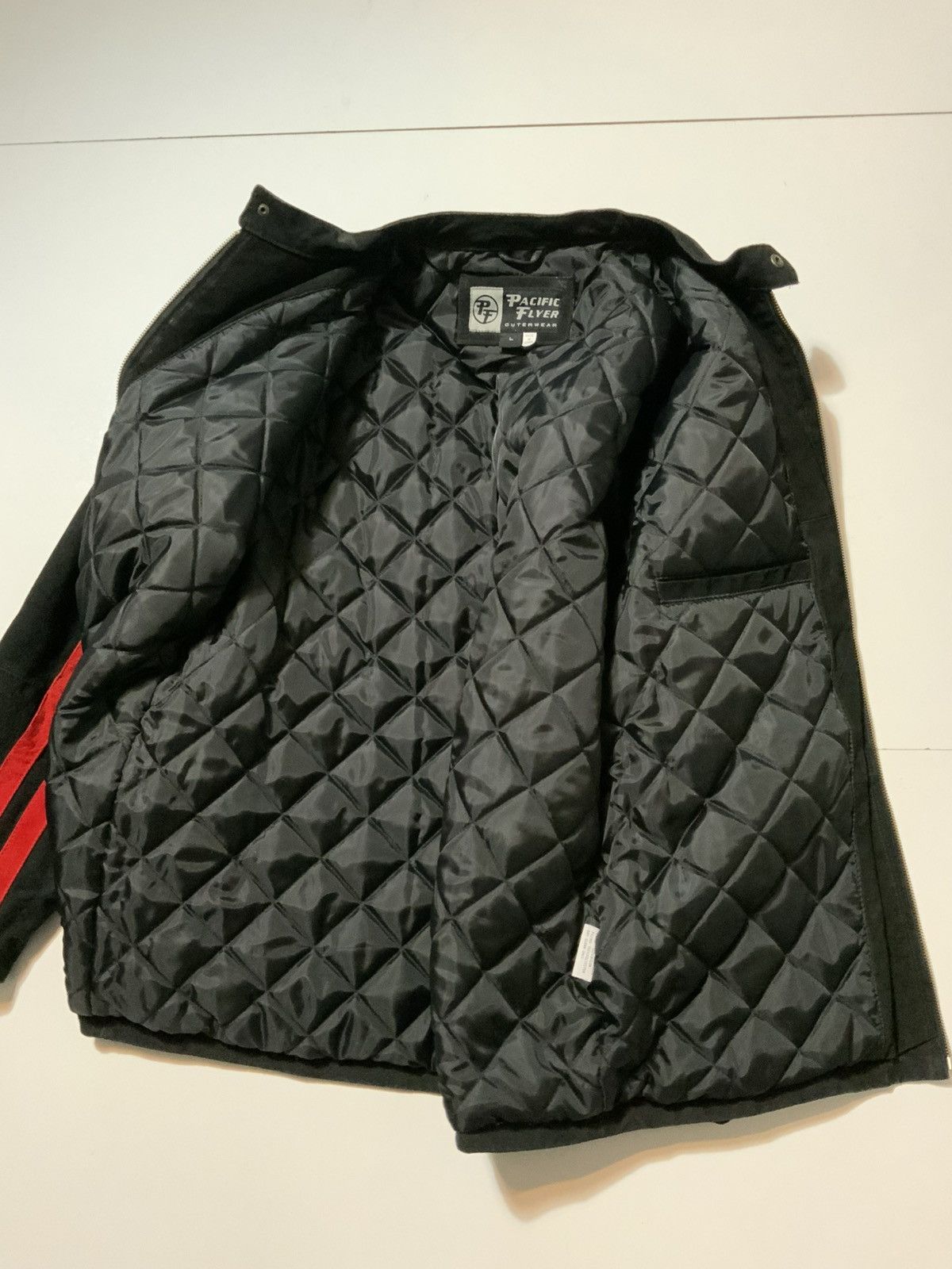Vintage VTG Y2K Suede Leather Cafe Racer Stripe Motorcycle Jacket Size US L / EU 52-54 / 3 - 9 Thumbnail