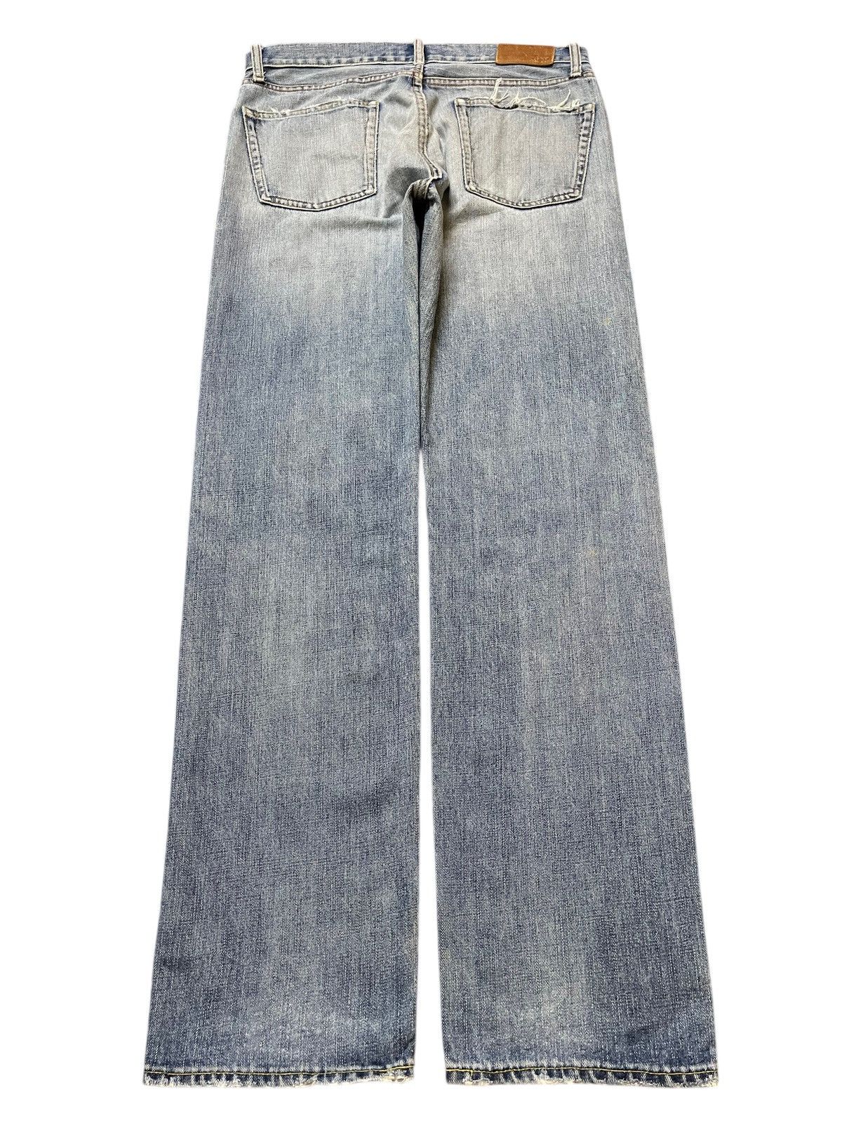 Uniqlo Vintage Japanese Uniqlo Light Faded Wash Distress Loose Jean Size US 33 - 2 Thumbnail