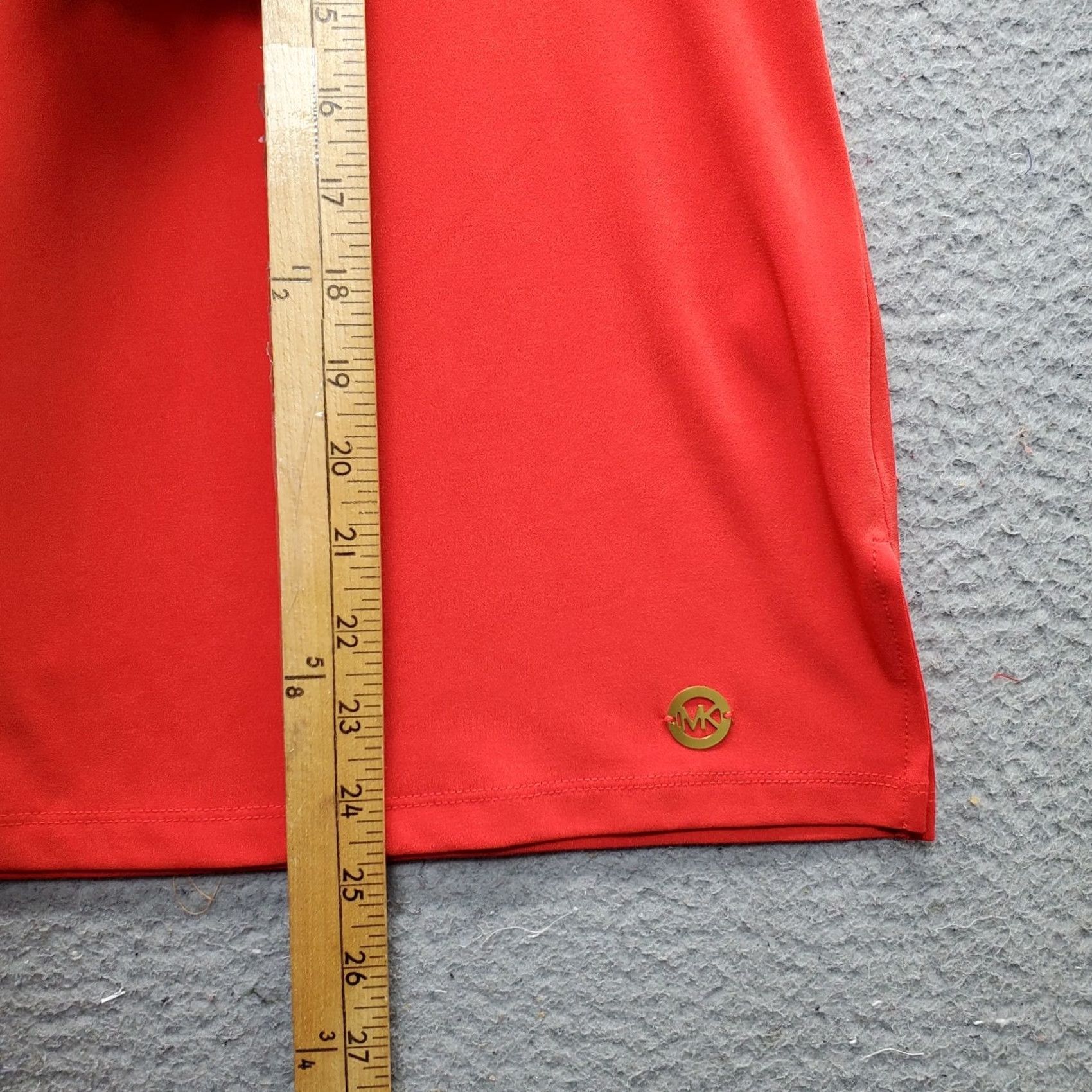 Michael Kors Michael Kors Blouse Womens Large Red Gold Logo Strappy Sleeves Pullover Shirt XS-? Size L / US 10 / IT 46 - 3 Thumbnail