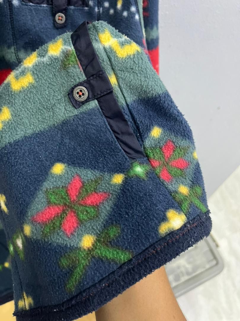 Japanese Brand Japanese Vintage Patterned Fleece Zip Up Jacket Size US S / EU 44-46 / 1 - 4 Thumbnail