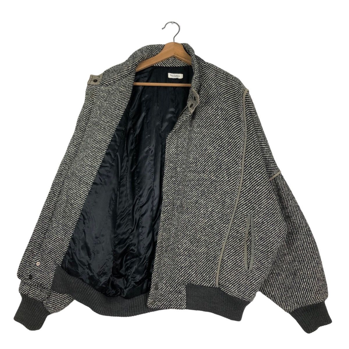 Japanese Brand 📌VINTAGE BOMBER JACKET WOOL HERRINGBONE TOM COLLINS Size US L / EU 52-54 / 3 - 1 Thumbnail