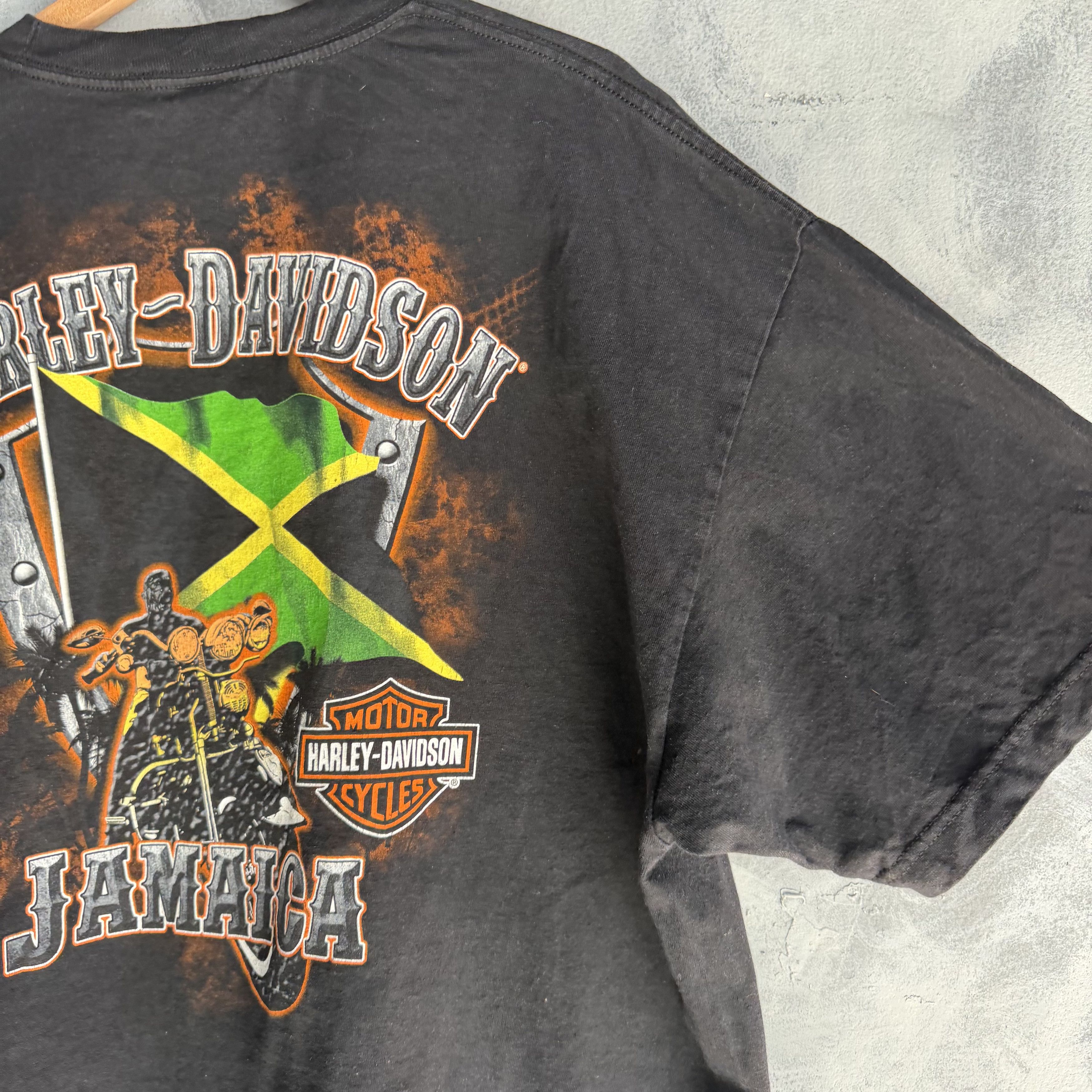 Harley Davidson Vintage Harley Davidson T Shirt Mens 2XL Black Jamaica Size US XXL / EU 58 / 5 - 6 Thumbnail