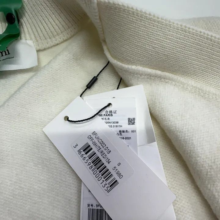 AMI Ami Paris Logo Knit V-Neck Cardigan Sweater -2507 Size US S / EU 44-46 / 1 - 3 Thumbnail