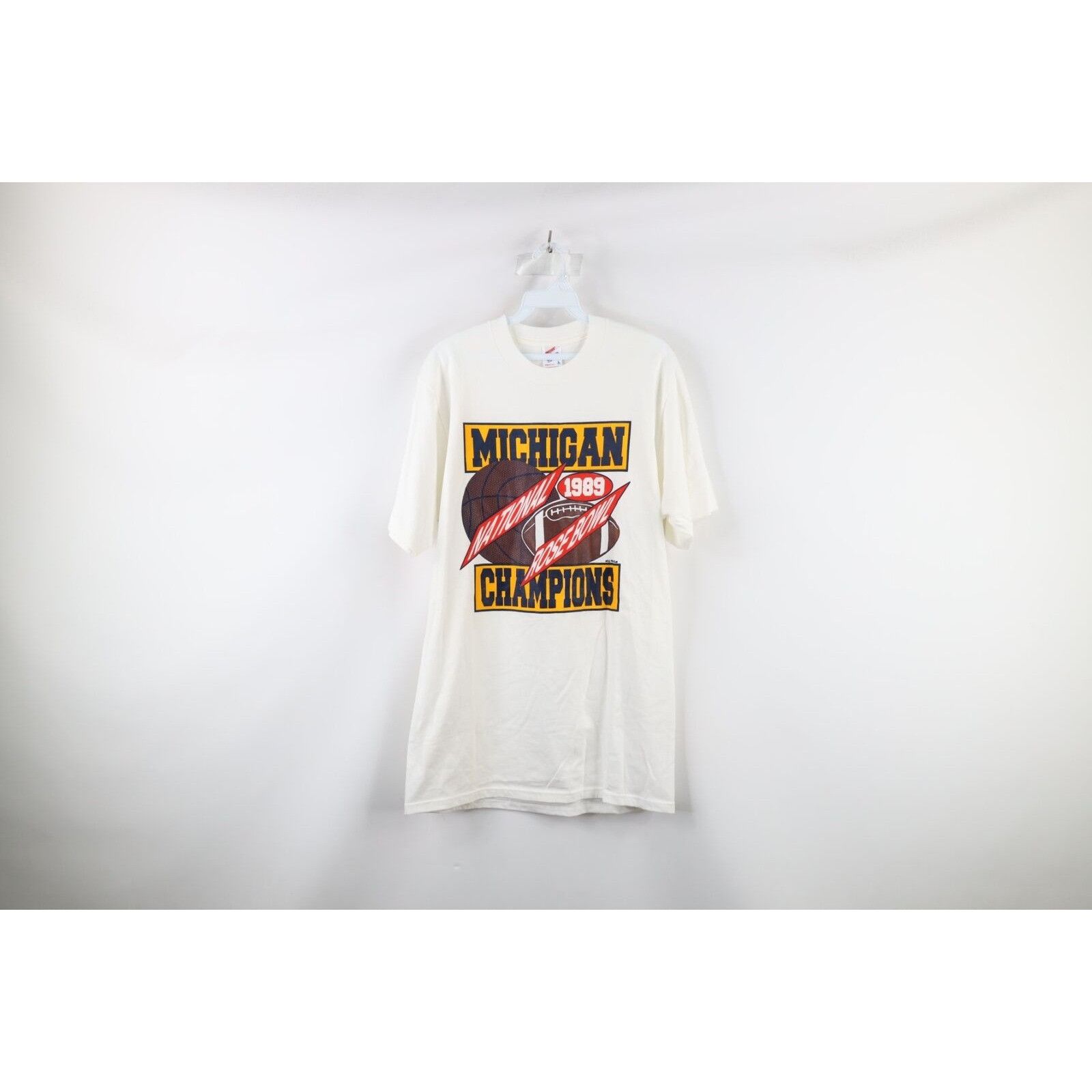 NOS Vintage 1989 National Champs University Michigan T-Shirt
